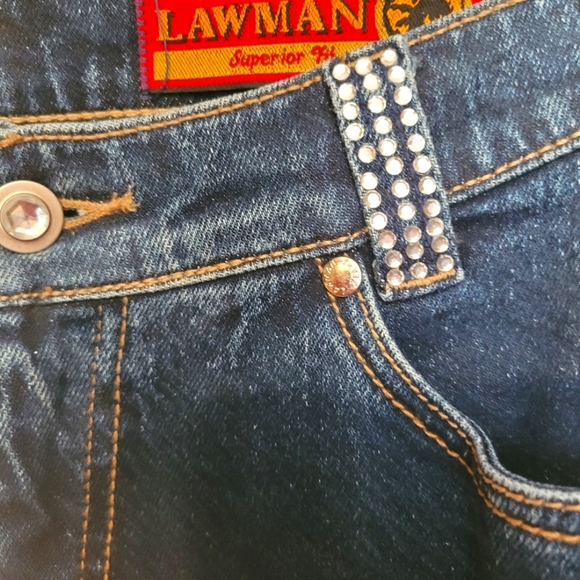 UPCYCLED HANDMADE "LAWMAN" ELEGANT MAXI DENIM & RHINESTONE SKIRT! - Picture 8 of 12